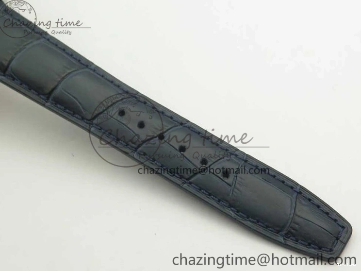 MIROTIME 0111 Cozy Portuguese Tourbillon IW5463 SS ZF Best Edition White Dial Blue Hands on Blue Leather Strap 7172